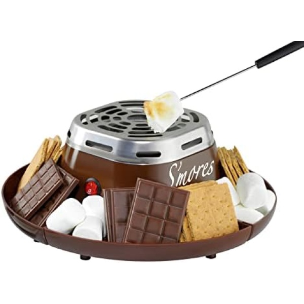 Nostalgia Tabletop Indoor Electric S'mores Maker - Smores Kit With Marshmallow