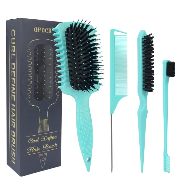 Curl Defining Brush, Curly Hair Brush Products for Effortlessly Detangling Shaping and Styling Women's Men's Curls on All Wet or Dry Hair Types, Reduces Frizz